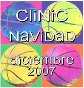 Cartel del Clinic de Navidad 2007 donde participó Ángel González Jareño